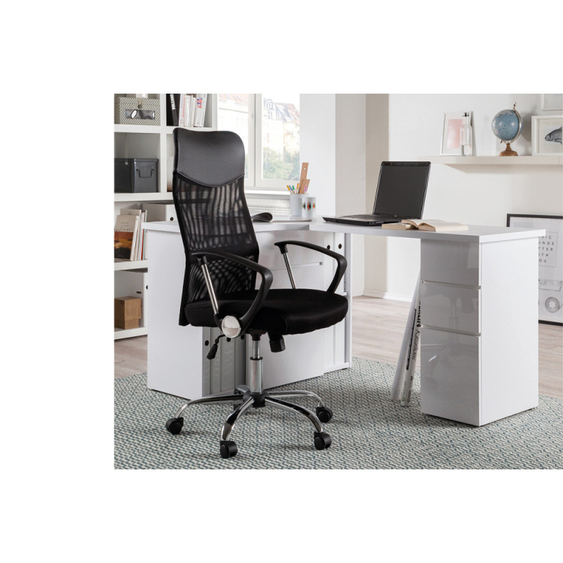 Chaise de bureau MELODIE en maille noir