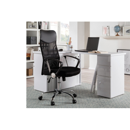 Chaise de bureau MELODIE en maille noir