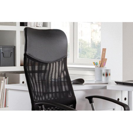Chaise de bureau MELODIE en maille noir