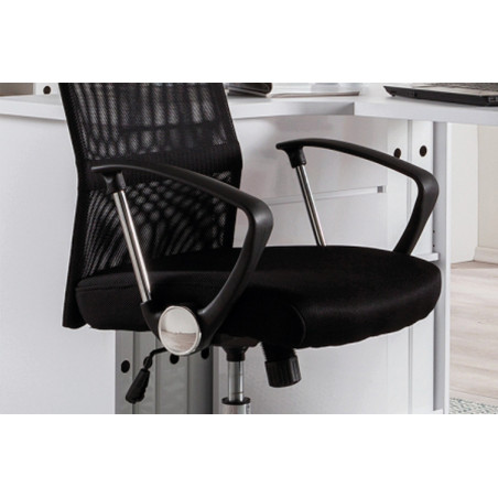 Chaise de bureau MELODIE en maille noir
