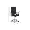 Chaise de bureau MELODIE en maille noir