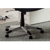 Chaise de bureau DAMIER en simili cuir noir