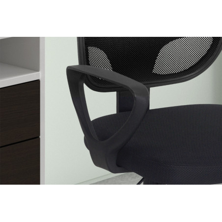 Chaise de bureau HIBISCUS en maille noir