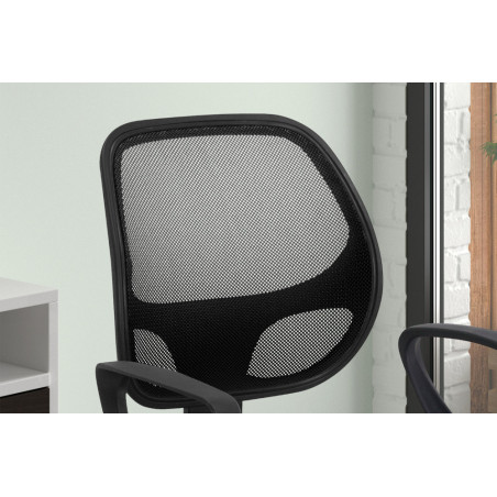 Chaise de bureau HIBISCUS en maille noir