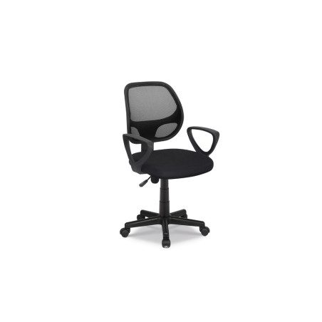 Chaise de bureau HIBISCUS en maille noir