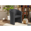 Fauteuil CHARDON en simili cuir noir