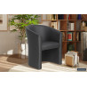 Fauteuil CHARDON en simili cuir noir