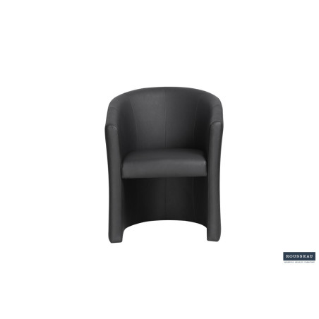 Fauteuil CHARDON en simili cuir noir