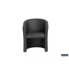 Fauteuil CHARDON en simili cuir noir