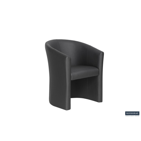 Fauteuil CHARDON en simili cuir noir