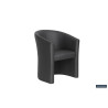 Fauteuil CHARDON en simili cuir noir