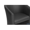 Fauteuil CHARDON en simili cuir noir