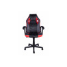Chaise gamer TAMBOUR en simili cuir noir/rouge/gris