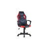 Chaise gamer TAMBOUR en simili cuir noir/rouge/gris