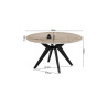 ALBATRE, table basse ronde 80 cm - plateau pierre frittée - pieds en métal noir - 4 finitions