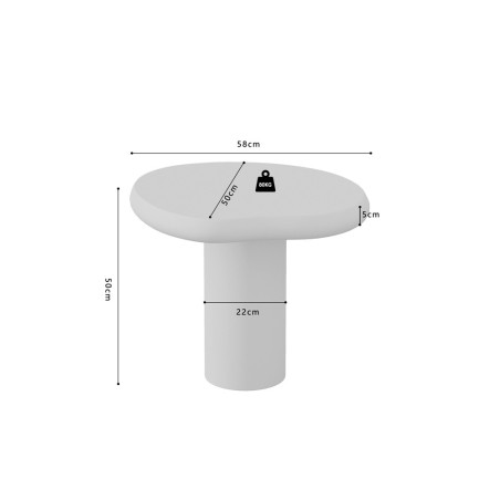 TERRACINA, table basse - effet ciment - 2 tailles