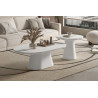 TERRACINA, table basse ovale - effet ciment - 2 tailles