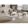 TERRACINA, table basse ovale - effet ciment - 2 tailles
