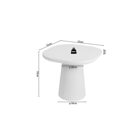 TERRACINA, table basse ovale - effet ciment - 2 tailles