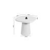 TERRACINA, table basse ovale - effet ciment - 2 tailles