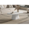 TERRACINA, table basse ovale - effet ciment - 2 tailles