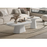 TERRACINA, table basse ovale - effet ciment - 2 tailles