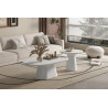 TERRACINA, table basse ovale - effet ciment - 2 tailles