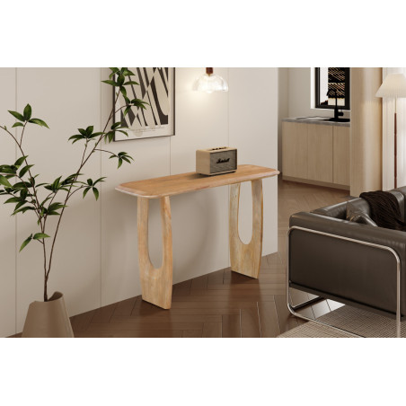 BRUYERE, console 120 cm - manguier massif - 2 finitions
