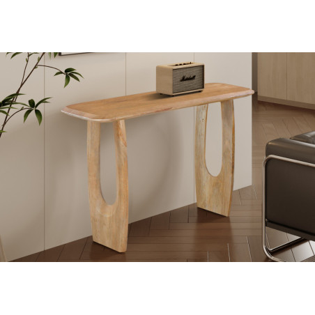 BRUYERE, console 120 cm - manguier massif - 2 finitions