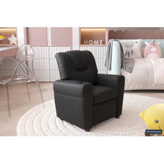 RAPHIA, fauteuil relax enfant - simili cuir - plateau relevable - 3 coloris