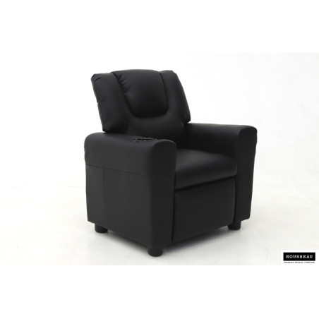 RAPHIA, fauteuil relax enfant - simili cuir - plateau relevable - 3 coloris