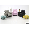 RAPHIA, fauteuil relax enfant - simili cuir - plateau relevable - 3 coloris