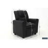 RAPHIA, fauteuil relax enfant - simili cuir - plateau relevable - 3 coloris