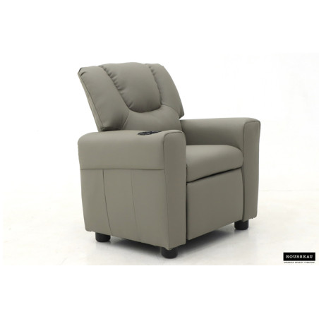 RAPHIA, fauteuil relax enfant - simili cuir - plateau relevable - 3 coloris
