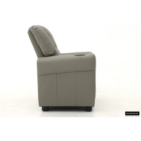 RAPHIA, fauteuil relax enfant - simili cuir - plateau relevable - 3 coloris