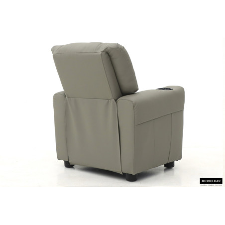 RAPHIA, fauteuil relax enfant - simili cuir - plateau relevable - 3 coloris