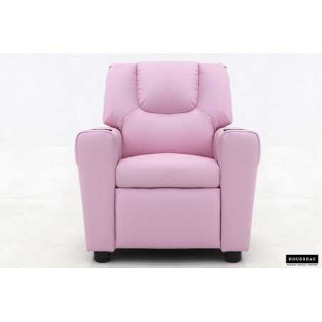 RAPHIA, fauteuil relax enfant - simili cuir - plateau relevable - 3 coloris