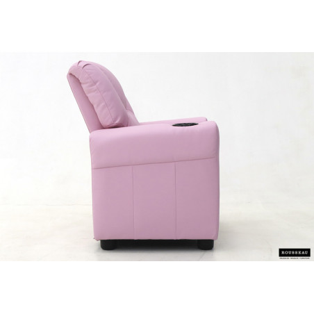 RAPHIA, fauteuil relax enfant - simili cuir - plateau relevable - 3 coloris