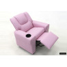 RAPHIA, fauteuil relax enfant - simili cuir - plateau relevable - 3 coloris