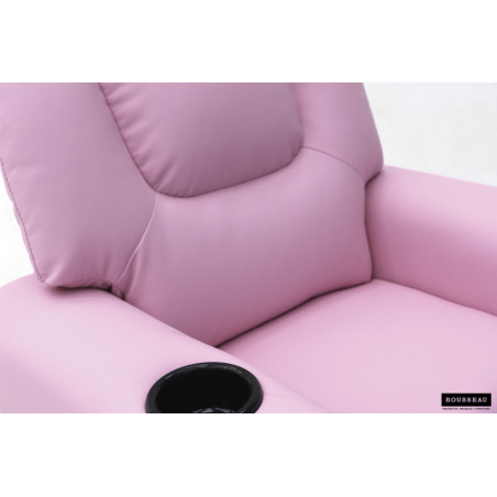 RAPHIA, fauteuil relax enfant - simili cuir - plateau relevable - 3 coloris