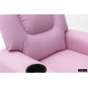 RAPHIA, fauteuil relax enfant - simili cuir - plateau relevable - 3 coloris