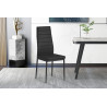 KAOLIN, set de 4 chaises - simili cuir - pieds en métal noir - 2 coloris
