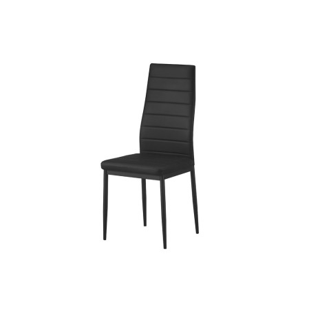 KAOLIN, set de 4 chaises - simili cuir - pieds en métal noir - 2 coloris