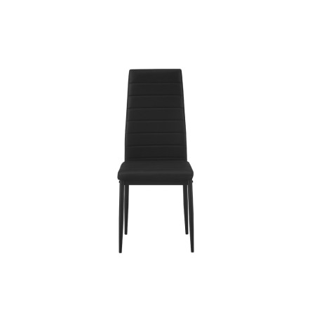 KAOLIN, set de 4 chaises - simili cuir - pieds en métal noir - 2 coloris