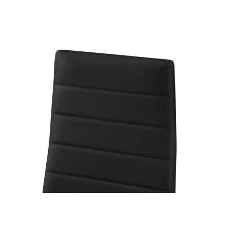 KAOLIN, set de 4 chaises - simili cuir - pieds en métal noir - 2 coloris