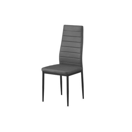 KAOLIN, set de 4 chaises - simili cuir - pieds en métal noir - 2 coloris