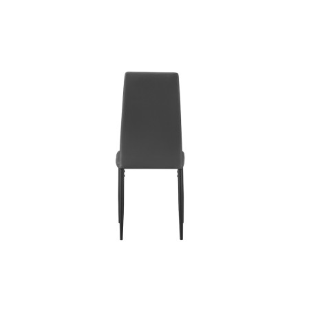 KAOLIN, set de 4 chaises - simili cuir - pieds en métal noir - 2 coloris