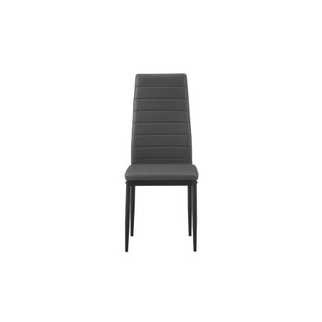 KAOLIN, set de 4 chaises - simili cuir - pieds en métal noir - 2 coloris