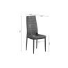 KAOLIN, set de 4 chaises - simili cuir - pieds en métal noir - 2 coloris