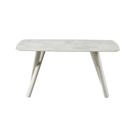 OPALINE, table à manger - plateau pierre frittée - 2 tailles